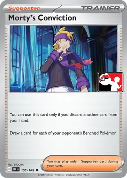 Morty's Conviction 155/162 - Pokemon TCG Temporal Forces Prize Pack Series Cards - Image 1