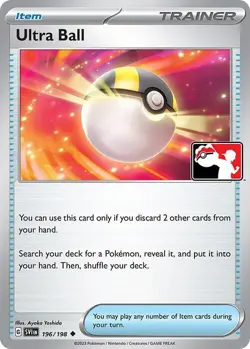 Ultra Ball - 196/198 - Pokemon TCG Prize Pack Series Cards - LP - Image 1