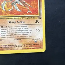 Pokemon TCG Kabutops 24/62 Fossil Unlimited Non-Holo Card WotC 1999 - Image 4