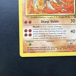 Pokemon TCG Kabutops 24/62 Fossil Unlimited Non-Holo Card WotC 1999 - Image 5