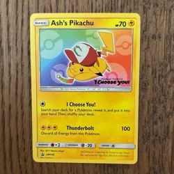 Ash's Pikachu TCG SM108 2017 Promo Card Pokemon 'I Choose You' Quantity - Image 1