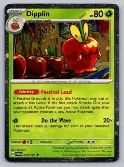 Dipplin (Cosmo Holo) 018/167 - Pokemon TCG Twilight Masquerade (TWM) Cards - NM - Image 1