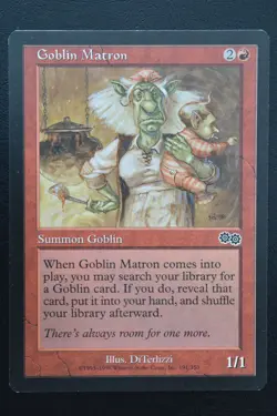 Magic The Gathering MTG GOBLIN MATRON Urza's Saga LP Lightly Played - Image 1