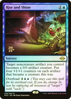 Magic The Gathering MTG RISE AND SHINE FOIL Modern Horizons 2 Prerelease NM - Image 1