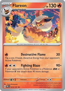 Flareon - Prismatic Evolutions - 013/131 - Pokemon TCG - LP - Holo Rare - Image 1