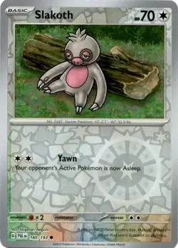 Slakoth - 160/193 - Paldea Evolved - Pokemon TCG - LP - Reverse Holo - Image 1