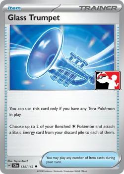 Glass Trumpet - Stellar Crown - Prize Pack Series - 135/142 - Pokemon TCG - LP - Image 1