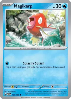 Magikarp - 129/165 - Pokemon TCG - Scarlet & Violet 151 (2023) - NM - Image 1