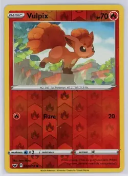 Vulpix - 022/202 - Sword & Shield - Reverse Holo - Pokemon TCG - LP - Image 1