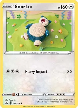 Snorlax - 109/159 - Pokemon TCG Crown Zenith (2023) - LP - Rare - Image 1