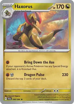 Haxorus - 046/064 - Pokemon TCG Shrouded Fable (2024) - LP - Holo Rare - Image 1