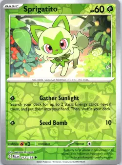 Sprigatito - 012/193 - Reverse Holo - Paldea Evolved - Pokemon TCG - LP - Image 1