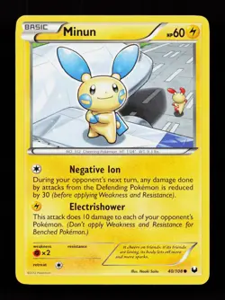 Minun 40/108 Common Dark Explorers Pokemon Card - Image 1