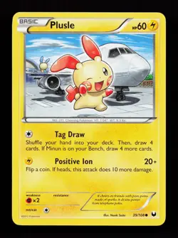 Plusle 39/108 Common Dark Explorers Pokemon Card - Image 1