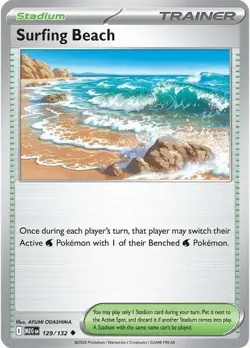 Surfing Beach - ME01: Mega Evolution - 129/132 - Pokemon TCG - NM - Image 1