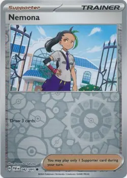 Nemona - 082/091 - Pokemon TCG Paldean Fates (2024) - NM - Reverse Holo - Image 1