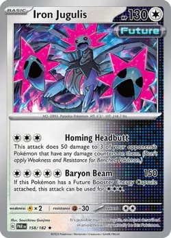 Iron Jugulis - 158/182 - Pokemon TCG Paradox Rift (2023) - NM - Holo Rare - Image 1