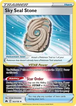 Sky Seal Stone - 143/159 - Pokemon TCG Crown Zenith (2023) - NM - Holo Rare - Image 1