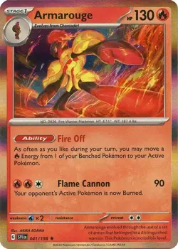 Armarouge 041/198 - Pokemon TCG Scarlet & Violet (2023) - NM - Holo Rare - Image 1