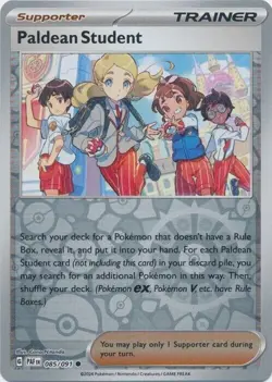 Paldean Student - 085/091 - Pokemon TCG Paldean Fates (2024) - NM - Reverse Holo - Image 1