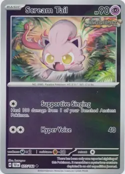 Scream Tail - 077/162 - Pokemon TCG Temporal Forces (2024) - NM - Reverse Holo - Image 1