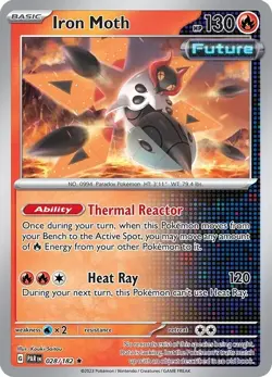 Iron Moth - Pokemon TCG Paradox Rift 028/182 - NM - HOLO RARE - Image 1