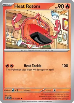 Heat Rotom - 013/091 - Pokemon TCG Paldean Fates (2024) - NM - Holo Rare - Image 1