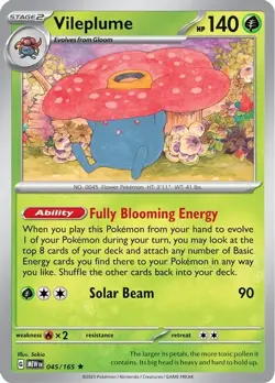 Vileplume - 045/165 - Pokemon TCG Scarlet & Violet 151 - NM - Holo Rare - Image 1