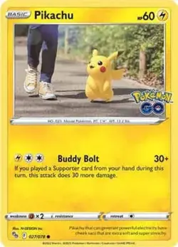 Pikachu - 027/078 - Pokemon TCG Pokemon GO (2022) - Near Mint (NM) - Image 1