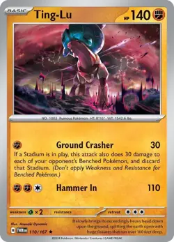Ting-Lu - 110/167 - Pokemon TCG Twilight Masquerade (2024) - NM - Holo Rare - Image 1