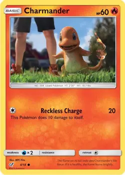 Charmander - Detective Pikachu 4/18 - Pokemon TCG - LP - HOLO - Image 1