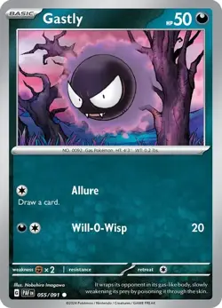 Gastly 055/091 - Pokemon TCG Paldean Fates (2024) - Near Mint (NM) - Image 1