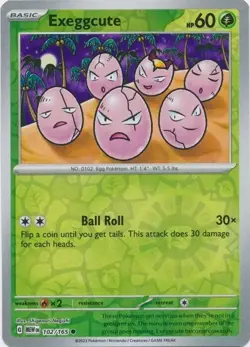 Exeggcute 102/165 - Pokemon TCG Scarlet & Violet 151 (2023) - NM - Reverse Holo - Image 1