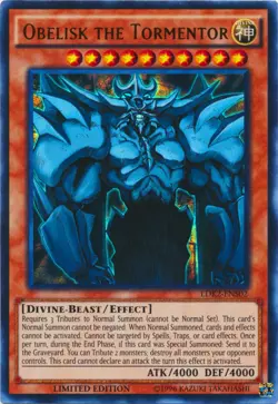 Yugioh! MP Obelisk the Tormentor - LDK2-ENS02 - Ultra Rare - Limited Edition Mod - Image 1