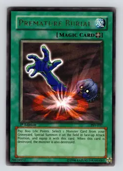 Yugioh Premature Burial PSV-037 Ultra Rare 1st Edition LP - Image 1