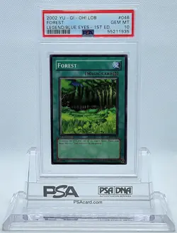 YUGIOH LEGEND OF BLUE EYES 1ST ED LOB-046 FOREST PSA 10 GEM MINT #55211935 - Image 4