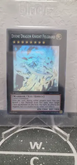 Yu-Gi-Oh Divine Dragon Knight Felgrand 1st Edition SHSP-EN056 Ghost Rare - Image 1