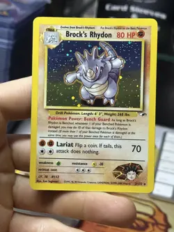 Brock's Rhydon 2/132 Gym Heroes 2000 Holo Rare WOTC Pokemon Card TCG - Image 3