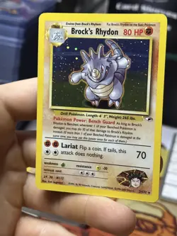 Brock's Rhydon 2/132 Gym Heroes 2000 Holo Rare WOTC Pokemon Card TCG - Image 4