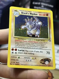 Brock's Rhydon 2/132 Gym Heroes 2000 Holo Rare WOTC Pokemon Card TCG - Image 5