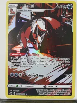 HOLO Thievul GG17/GG70 NM / M Crown Zenith Galarian Gallery Pokemon Card - Image 1