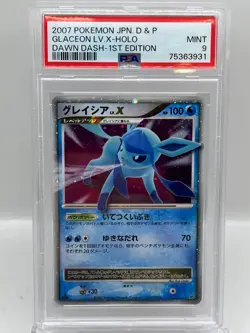 Glaceon LV X DP4 Dawn Dash 1st Ed Holo Japanese Pokemon TCG Card PSA 9 MINT - Image 1