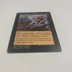 Sarcomancy HP Tempest MTG English Regular Enchantment Zombie Combo Card - Image 2