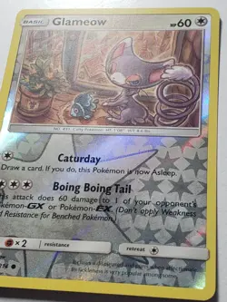 REVERSE HOLO Glameow 159/214 NM/M Unbroken Bonds Pokemon Card - sowsow Art - Image 2