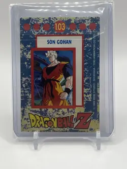 Dragon Ball Z DBZ 1989 Trading Card Bird Studio Series 2 Holo #103 Son Gohan - Image 2