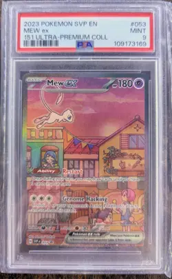 Mew ex SVP053 Scarlet & Violet 151 Special Illustration Promo Pokemon Card PSA 9 - Image 1