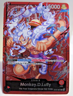 Monkey D Luffy ST21-001 Leader One Piece Card English NM Foil - Image 4
