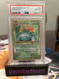 PSA 10 2023 Pokemon CLF JP #003 Venusaur Pokemon Card - Image 1