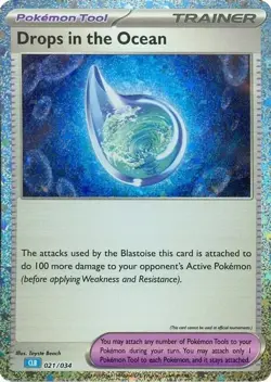 Drops in the Ocean - 021/034 - Pokemon Trading Card Game Classic - NM - HOLO - Image 1
