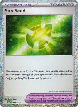 Sun Seed - 027/034 - Pokemon Trading Card Game Classic - NM - HOLO - Image 1